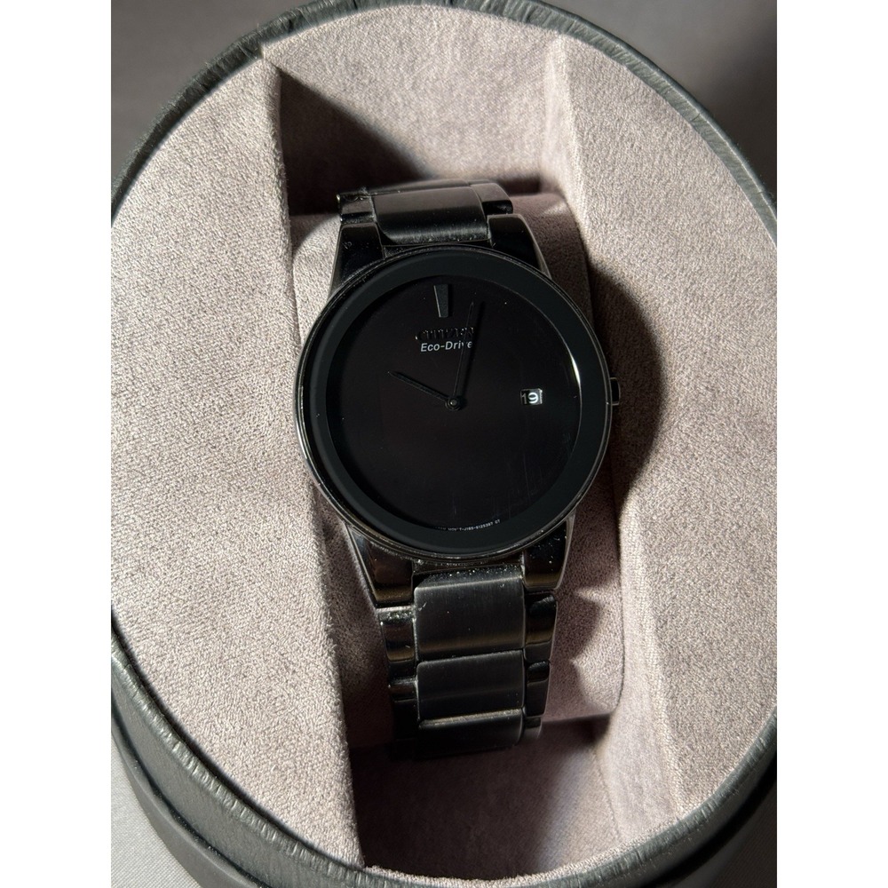 Citizen Men's Watch AU1065-58E Eco Drive Axiom Black Out 40mm Steel USED